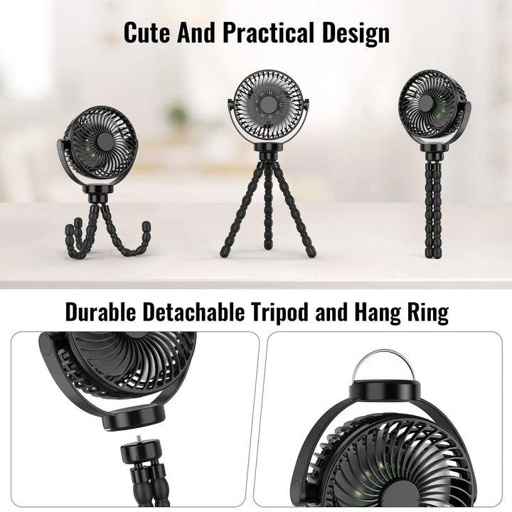 Portable Stroller Fan with 8000mAh Battery | Bowlift