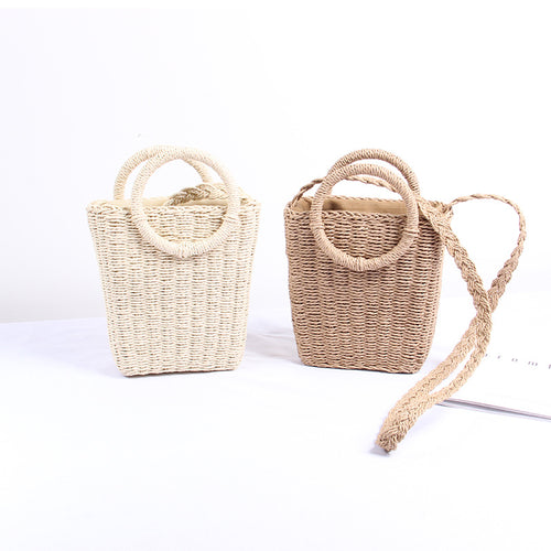 Handmade wicker bag with round handles Bowlift