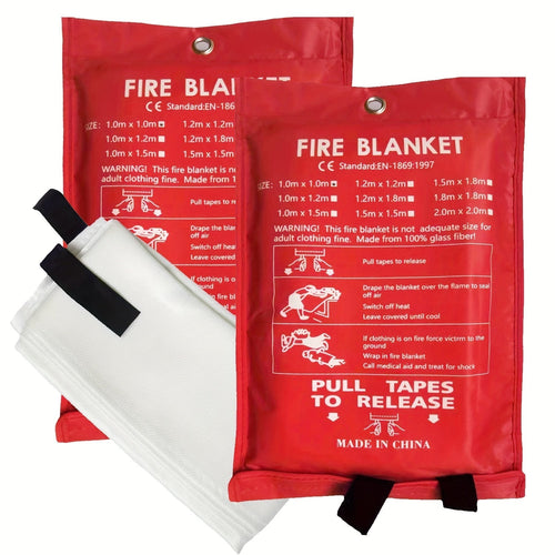 Fireproof fiberglass fire blanket – Compact safety blanket for home, kitchen, and car | Bowlift
