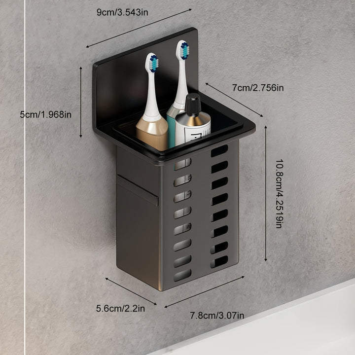 ChicStore - Black Wireless Wall Storage for Cosmetics Bowlift