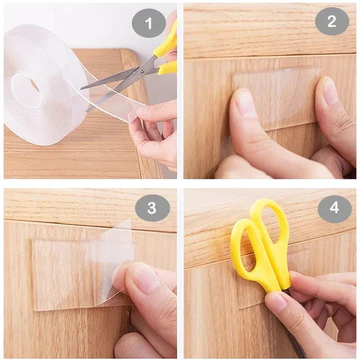 BowLift | Transparent Sticky Nano Tape Double Sided Grip Reusable Home Tape Traceless Glue