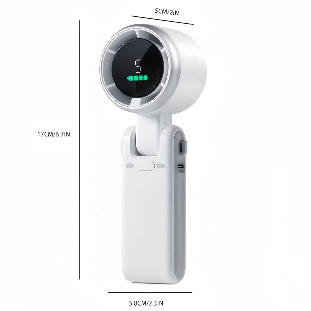 USB rechargeable handheld fan with 5 speeds | Bowlift