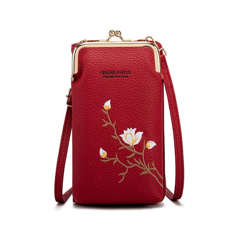 BowLift | Embroidered women's crossbody wallet