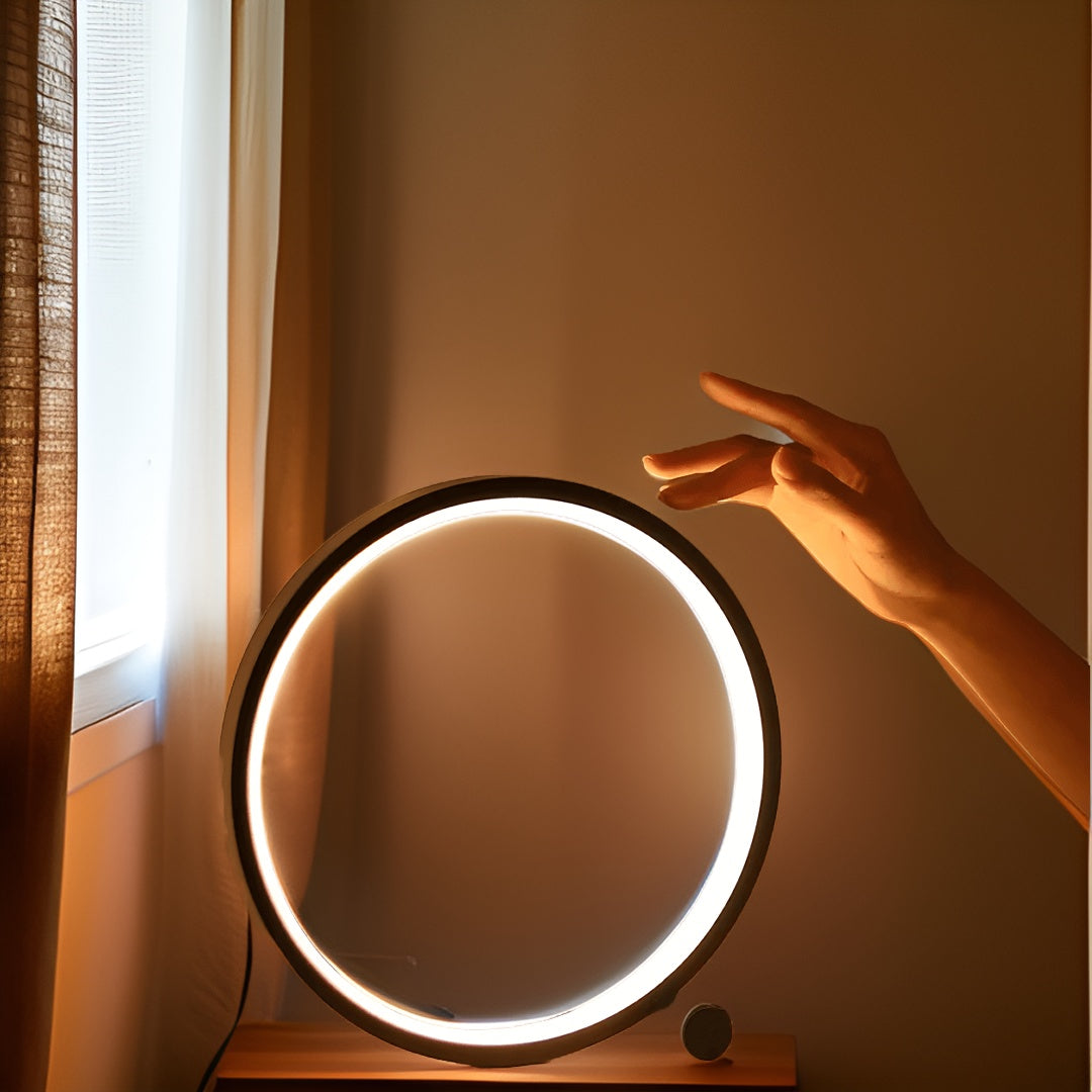 BowLift | LED Minimalist Dimmable Round Table Lamp - RumiLight