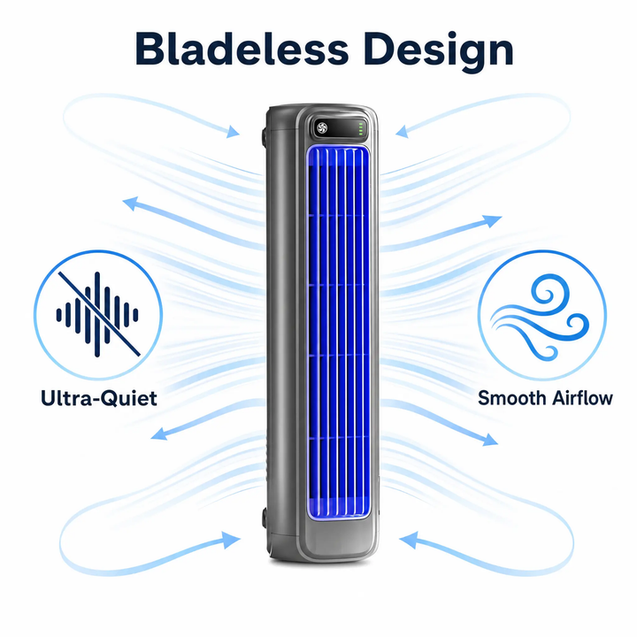 BowLift | AirWave – Portable Rechargeable Air Conditioner with 12-Hour Battery Life