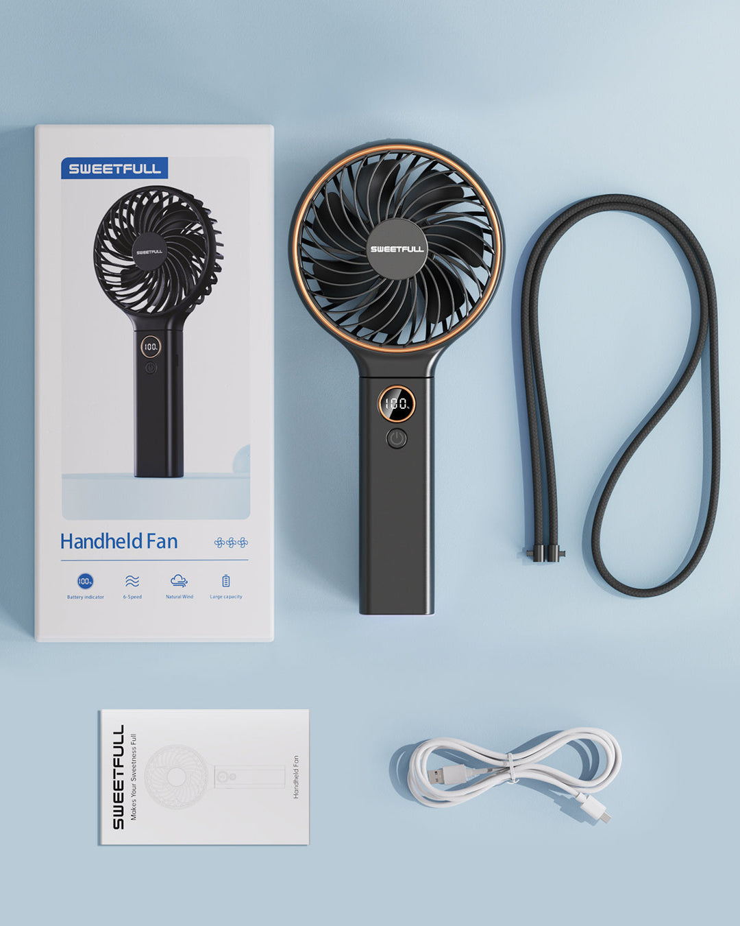 Handheld Fan, Portable Fan 5000mAh | Bowlift