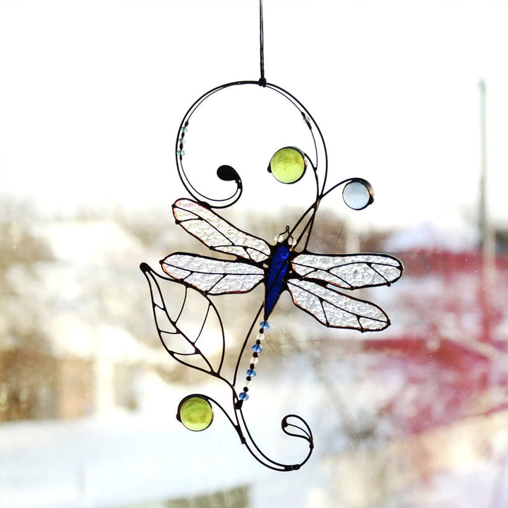 Stained Monarch Butterfly Glass Window Decor | Bowlift