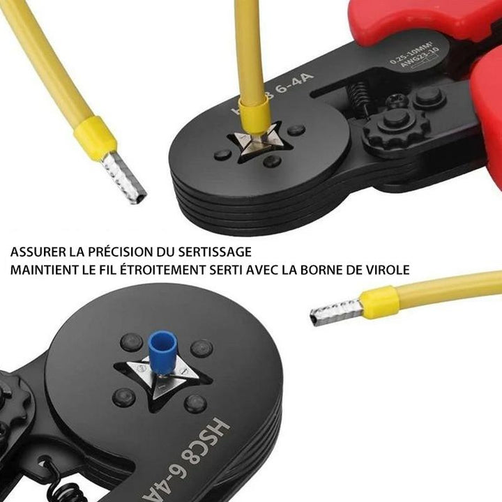 End sleeves crimping tool set with cable lugs | Bowlift