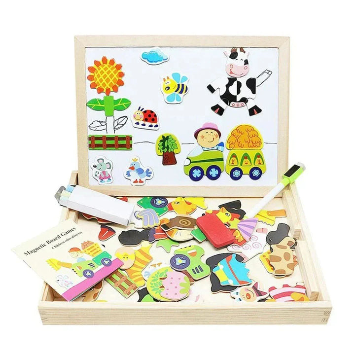 BowLift | MagniDraw Duo – Magnetic board & chalkboard – Creative learning game for children