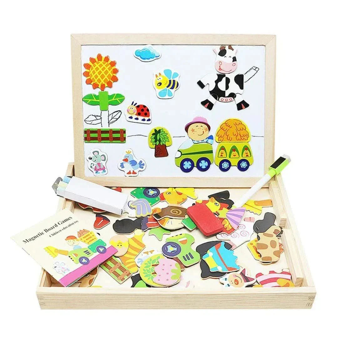 BowLift | MagniDraw Duo – Magnetic board & chalkboard – Creative learning game for children