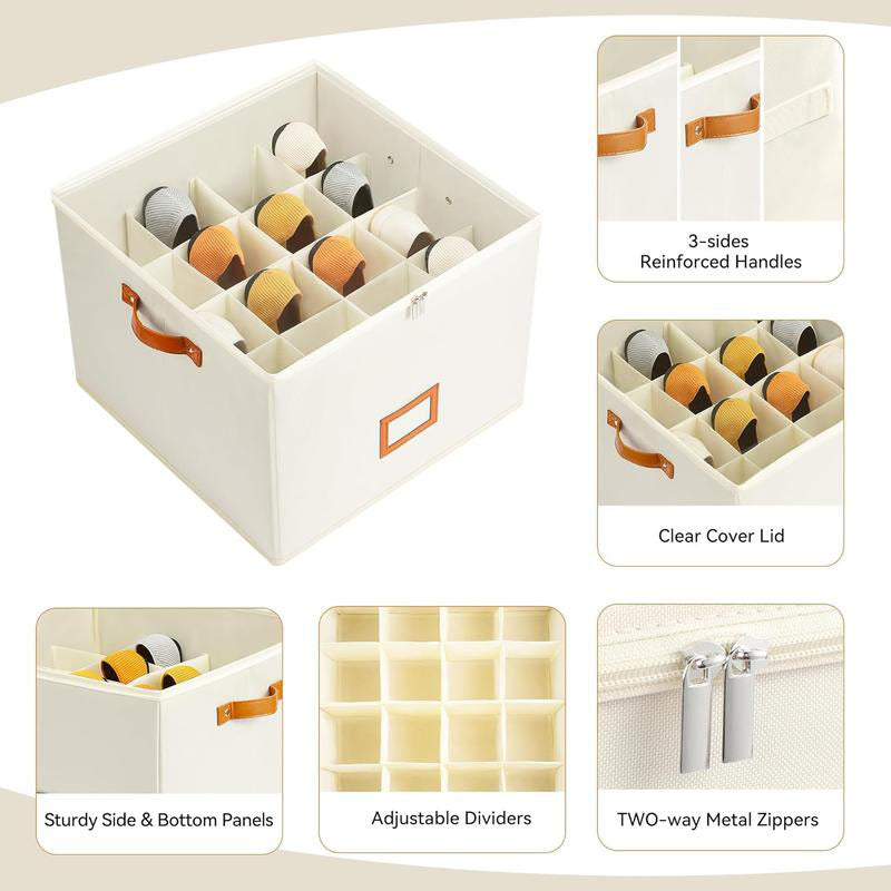 BowLift | Collapsible Shoe Organizer Box with Transparent Cover