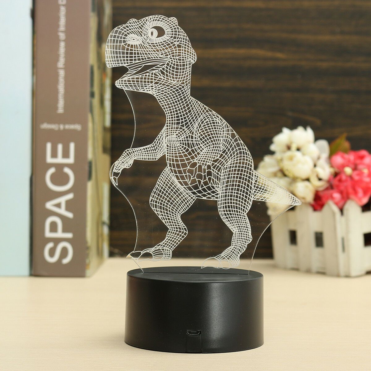 BowLift | Dinosaur Night light - 3D Dinosaur Light - T Rex Night Light
