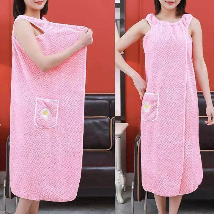 Quick Dry Absorb Water Wearable Bath Towel | Bowlift