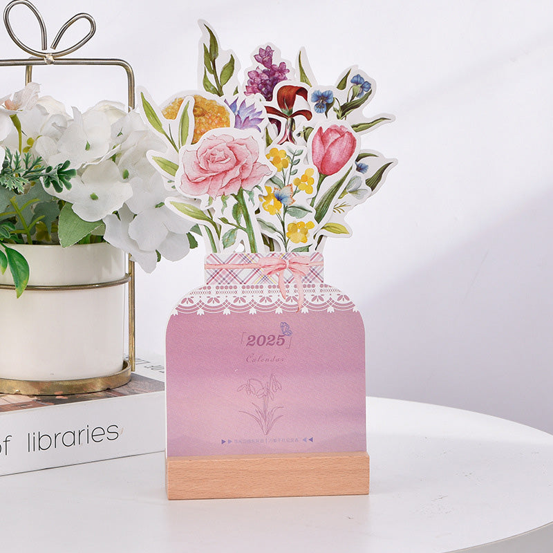 BowLift | 2025 Bloomy Flowers Desk Calendar