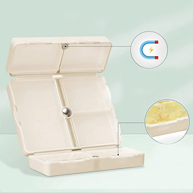 BowLift | Portable Magnetic Pill Box with 7 Compartments