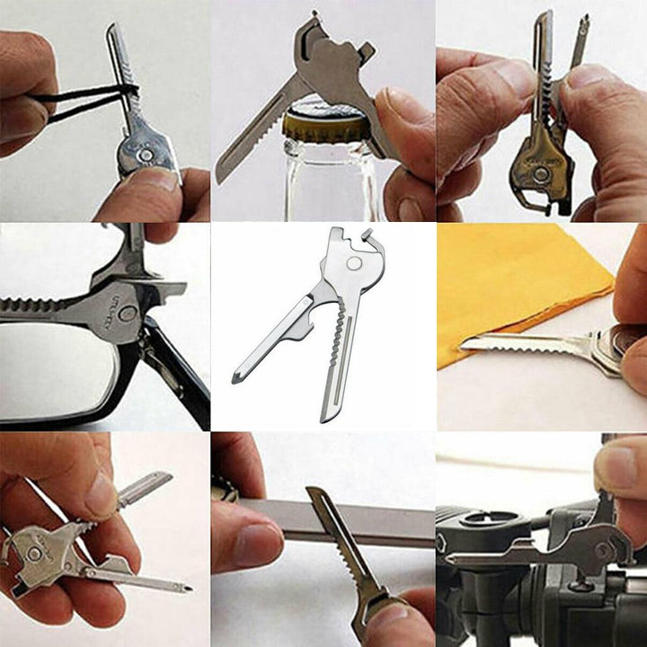 6-in-1-Keyring Multitool Mini-Multitool Keychain Pocket Stainless Steel Foldable Swiss Tech Easy Bottle Opener Keychain | Bowlift