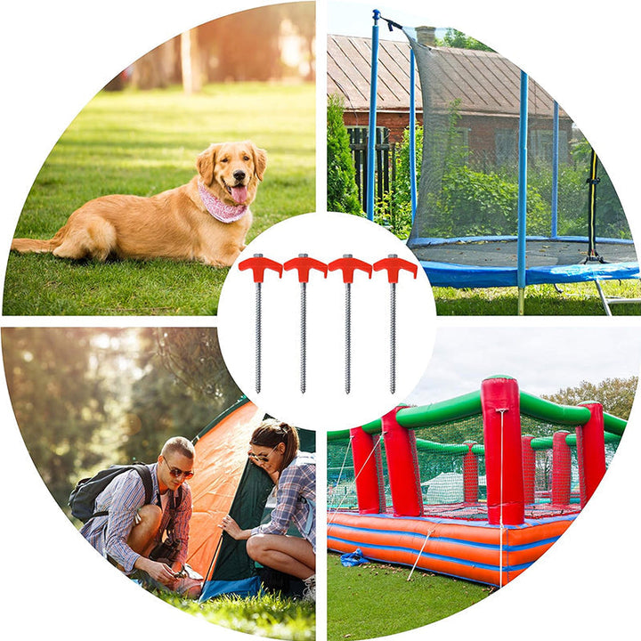 Rotatable tent pegs with thread | Bowlift