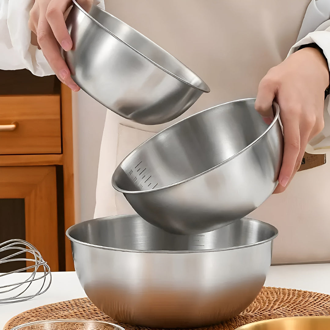 BowLift | 3pcs Stainless Steel Mixing Bowl Set