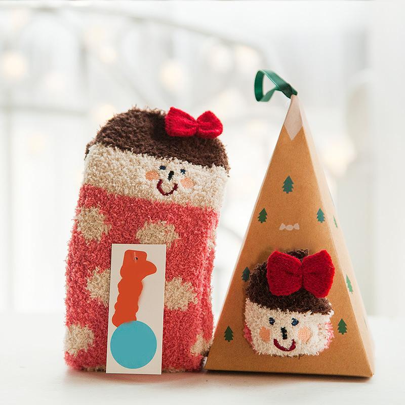 BowLift | 4 Pairs Christmas-themed Coral Fleece Soft Warm Socks
