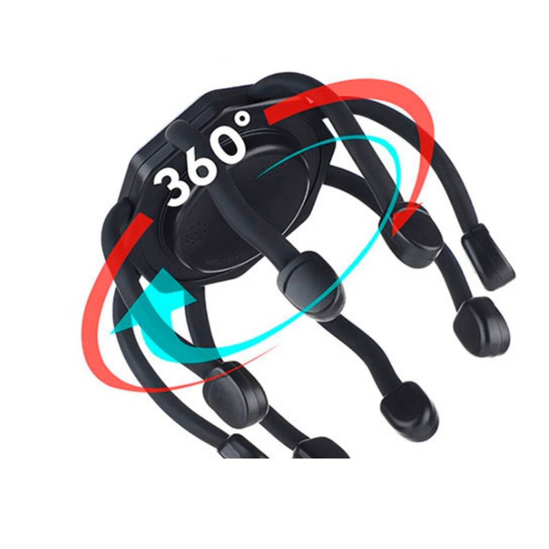CalmFlow Smart Electric Octopus Head Massager | Scalp Massage - Stress Relief - Improved Sleep - Multi-Directional Vibration Head Massager Bowlift