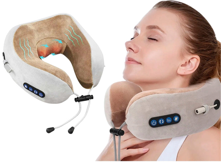 Eleviva | U-Shaped Neck Massager – Travel Pillow with Memory Foam – Elevation – Back Support – Snoring – Legs – Relaxation Bowlift