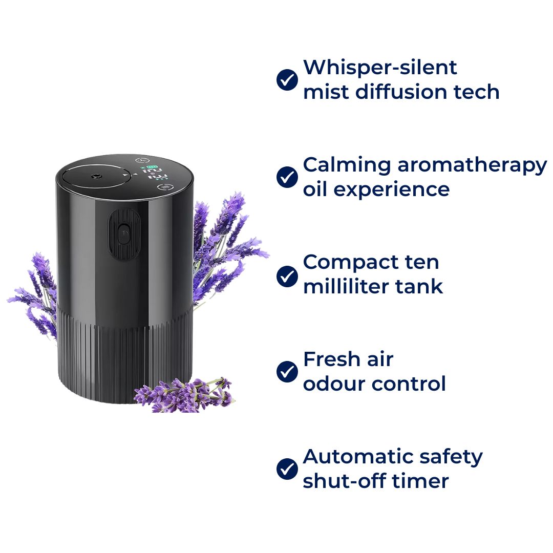 Rechargeable Quiet Mist – 10 ml Silent Timer – Relaxing Aromatherapy for Sleep Stress Relief Office Travel Bowlift