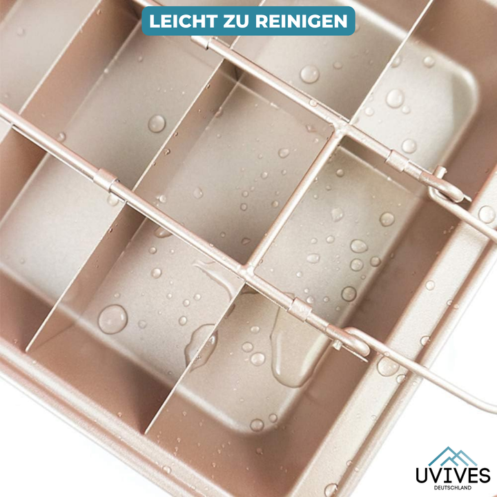 BowLift | Non-Stick Baking Pan with Divider | 18 Perfect Portions | Even Heat Distribution | CookieCraft