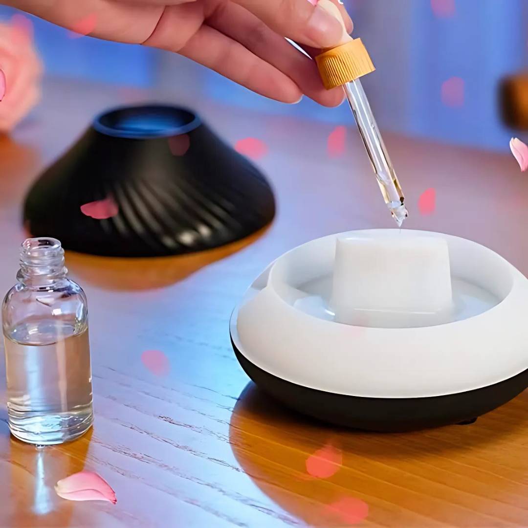 FlameGlow Air Humidifier Aromatherapy Diffuser | Adds Moisture - Relieves Dry Air - Helps to Relax - Quiet Diffuser for Home or Office Bowlift