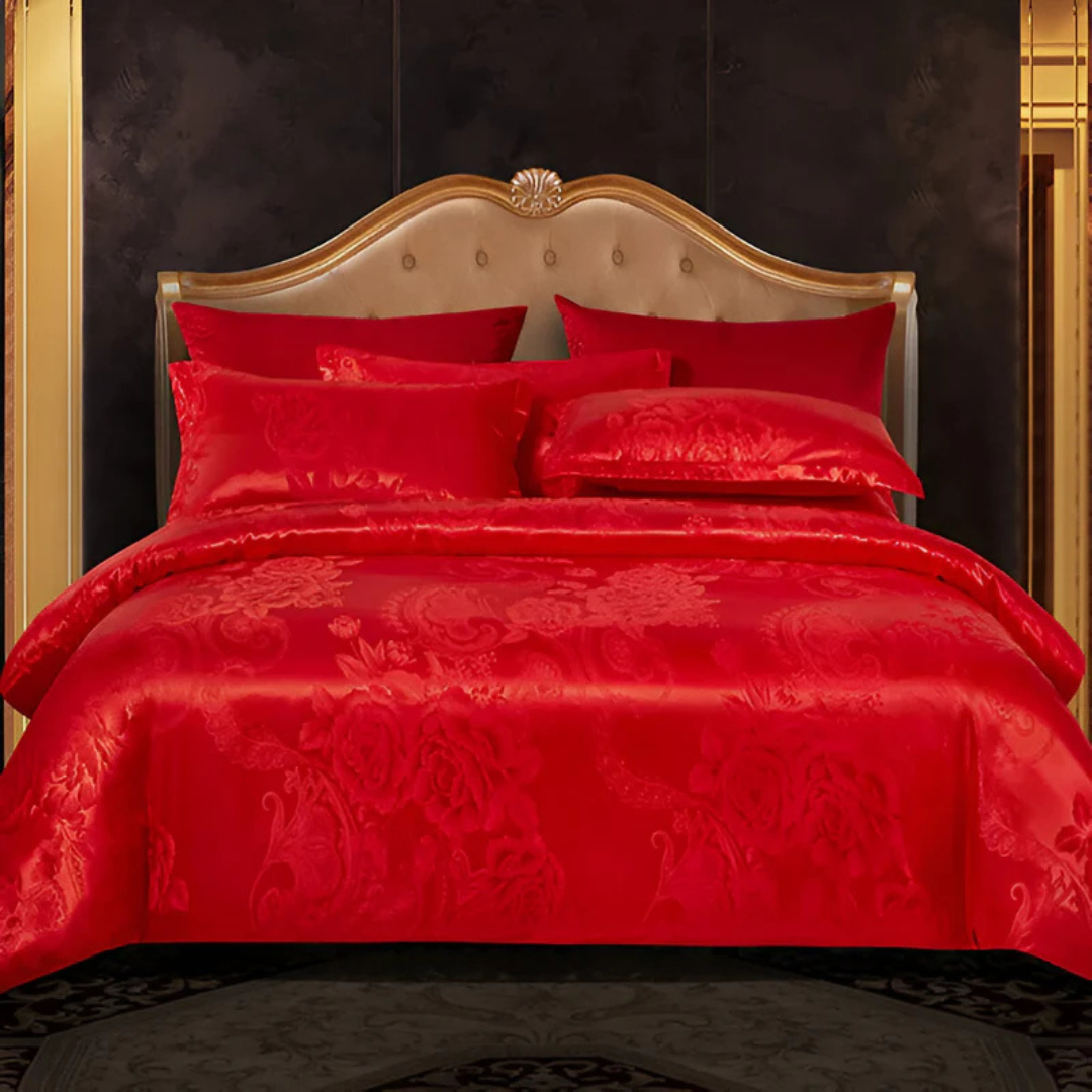 BowLift | Lovely Satin Duvet Cover with Floral Print