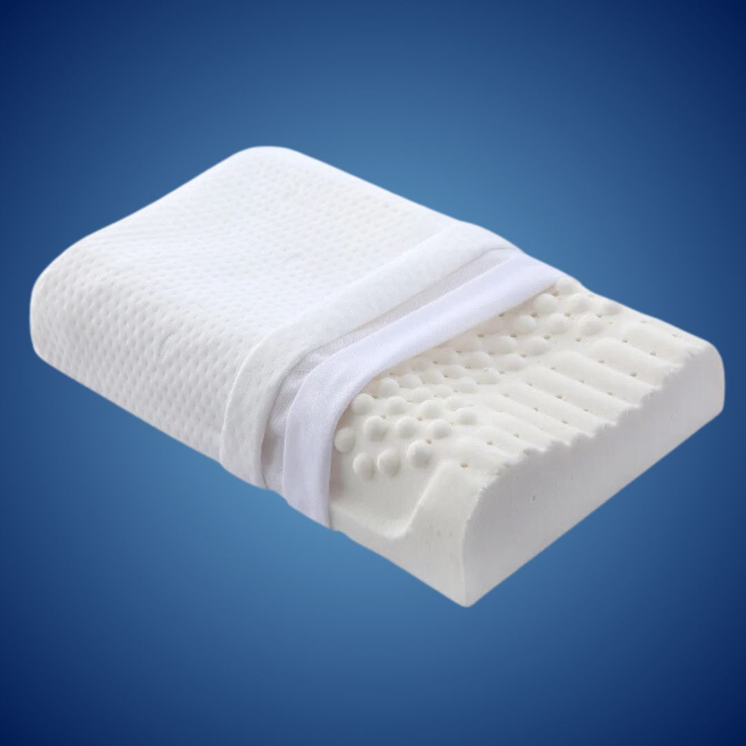 EcoNeck Comfort | 100% Natural Latex Orthopedic Pillow - for Neck Pain - Comfortable and Supportive Pillow - Better Sleep - Wellness Bowlift