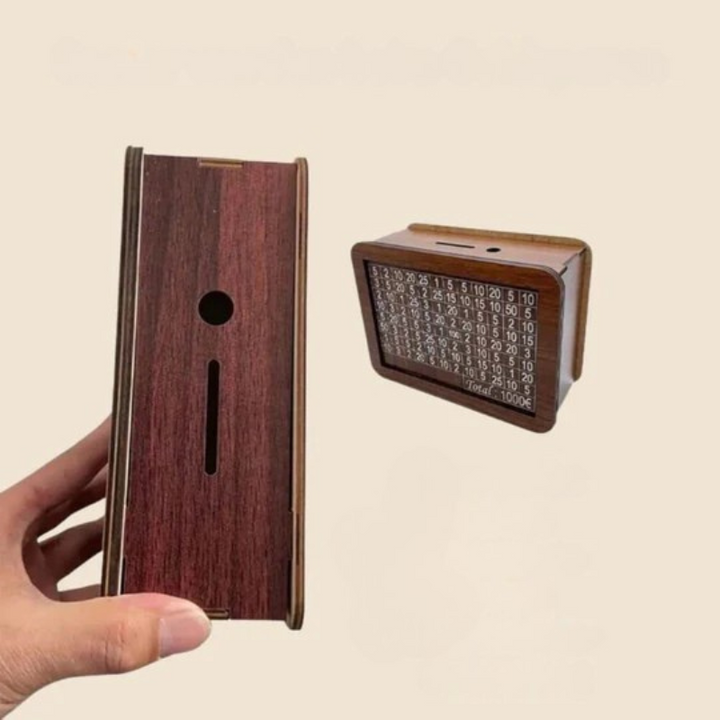Decorative coin box with integrated LCD counter Bowlift