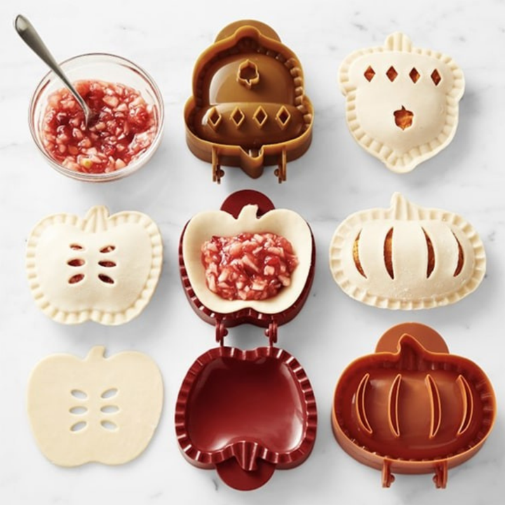 BowLift | Halloween Pie Press | Pumpkin, Apple & Acorn Shapes | Non-Stick Pastry Cutter & Sealer