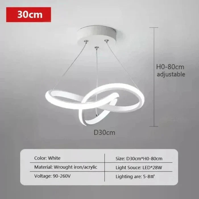 Modern LED Ceiling Lamp - WaveGlow | Bowlift