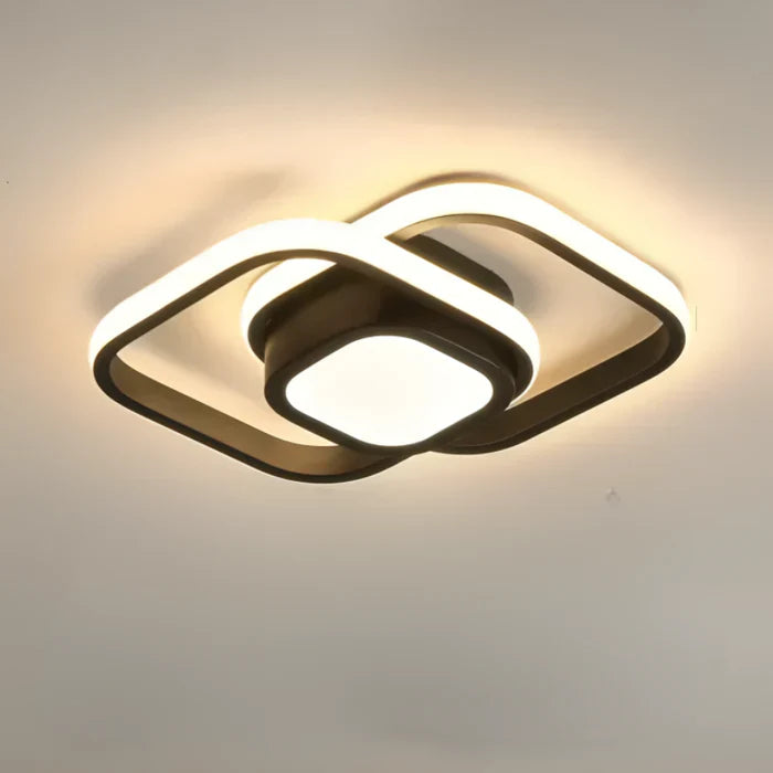 Modern LED Ceiling Lamp with Double Ring Design - Twilight Rings | Bowlift