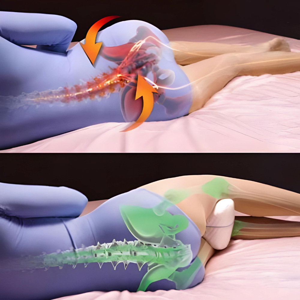 BowLift | Orthopedic Knee Pillow for Side Sleepers - Contoured Support Cushion for Pain Relief & Comfort During Sleep