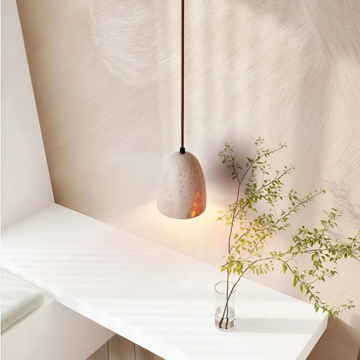 BowLift | Retro Travertine Pendant Lamp
