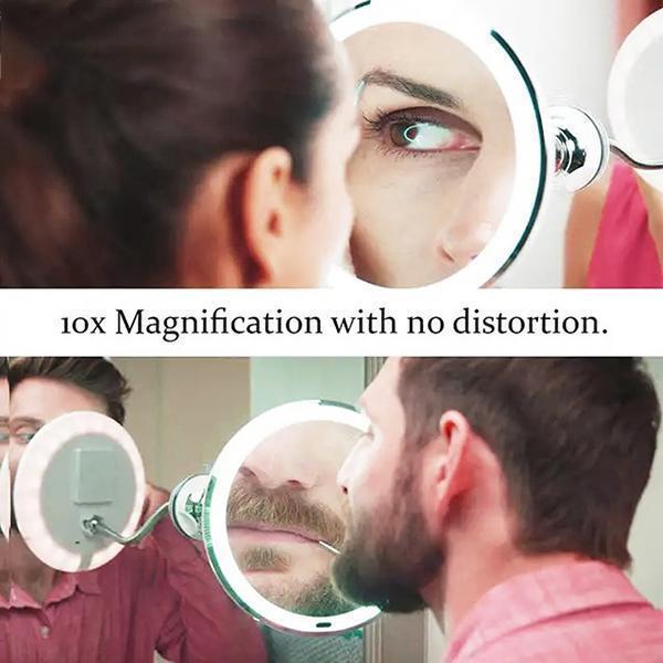 BowLift | 10x magnification LED illuminated makeup mirror