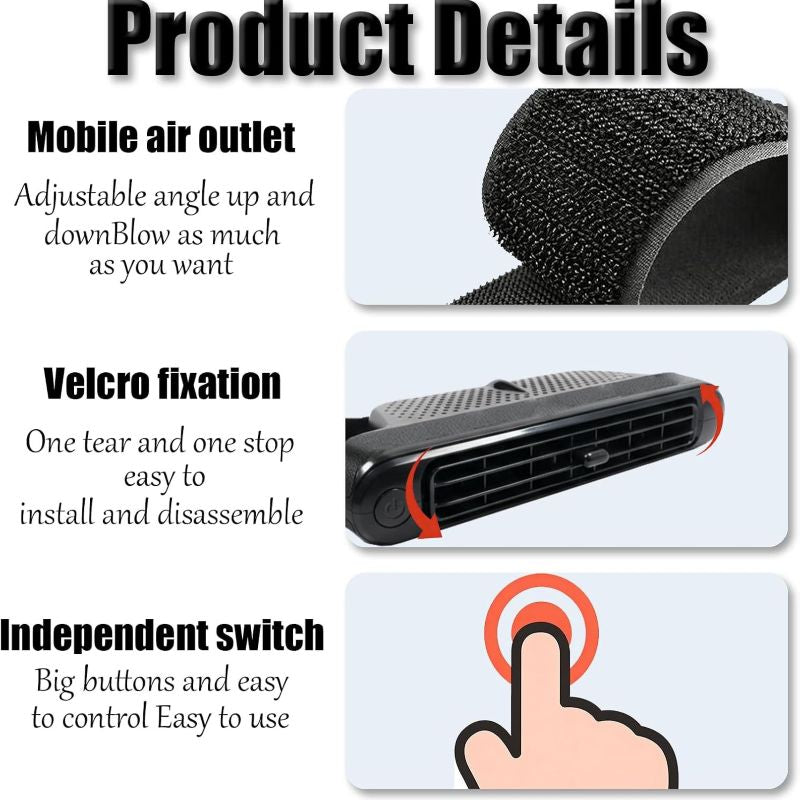 Portable Car Seat Cooling Fan | Bowlift