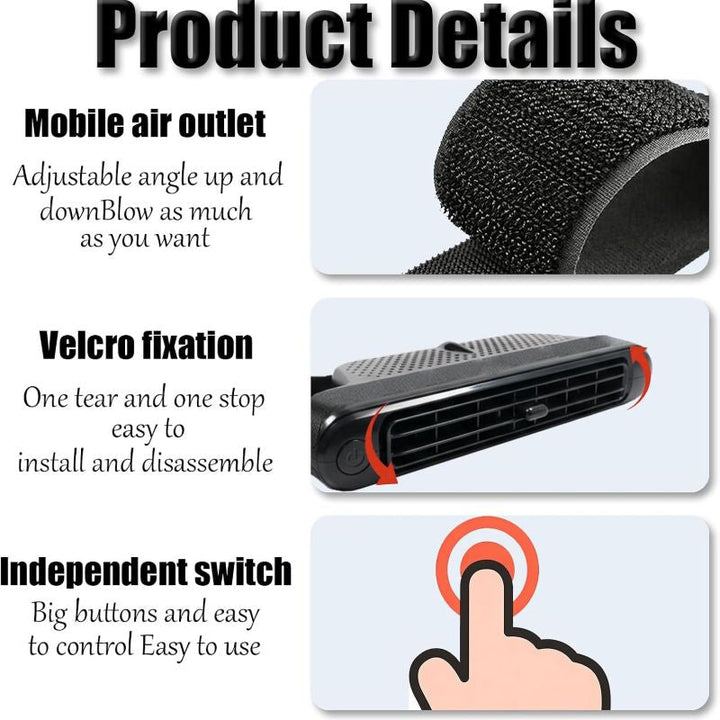 Portable Car Seat Cooling Fan | Bowlift
