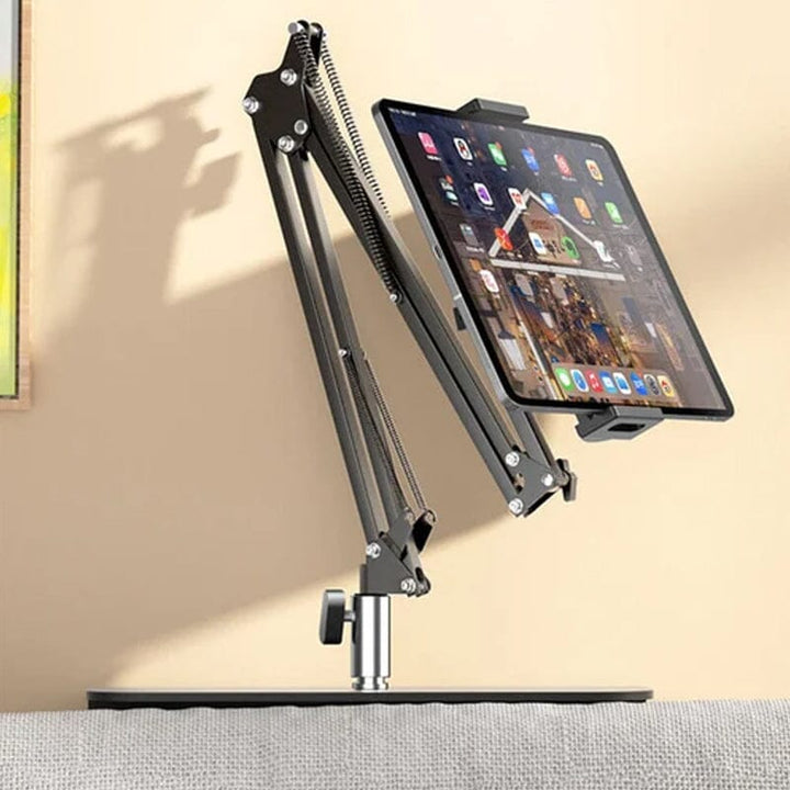 Hidden, extendable table tablet and phone holder | Bowlift