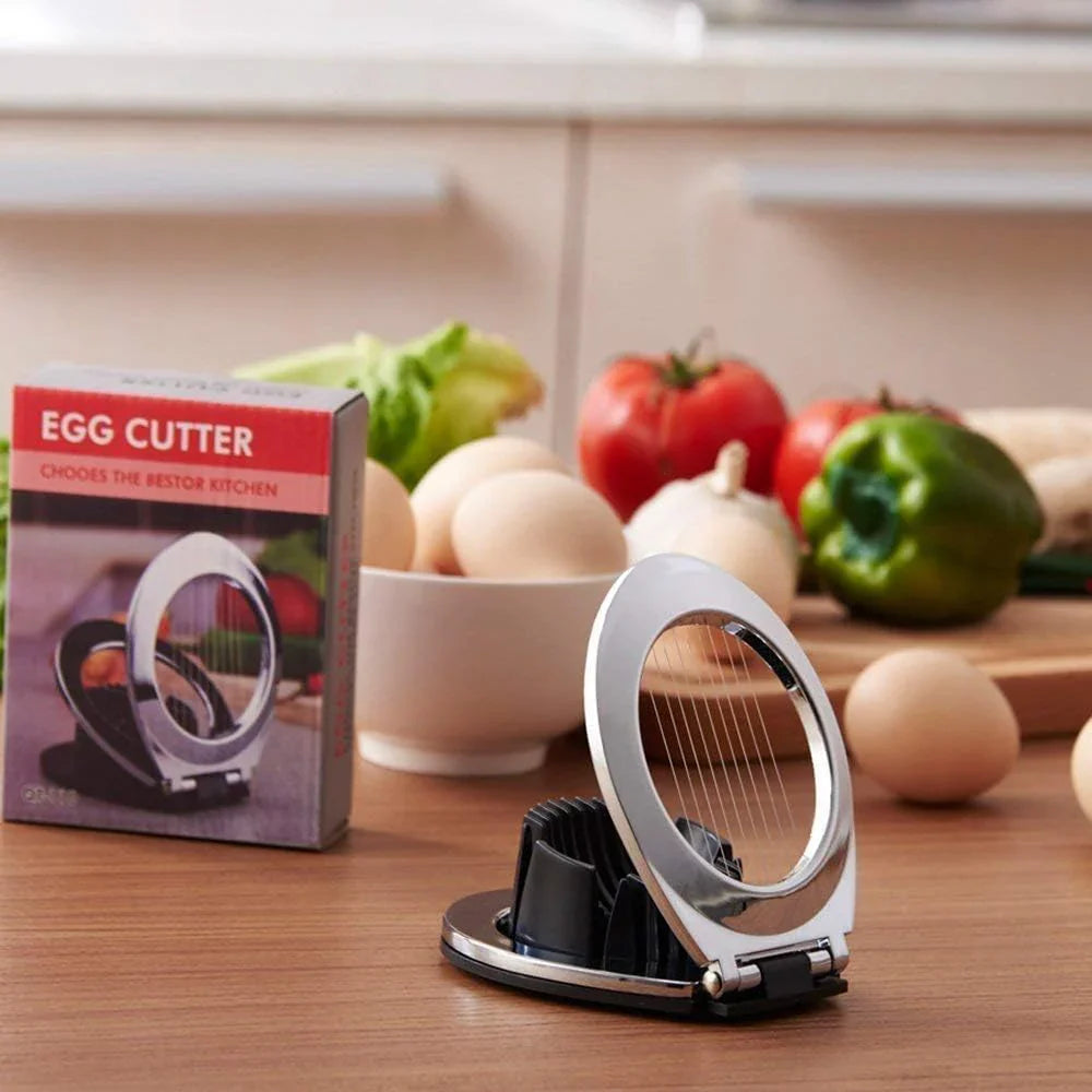 BowLift | Stainless Steel Egg Slicer – 3-in-1 Cutting Options for Effortless Preparation!
