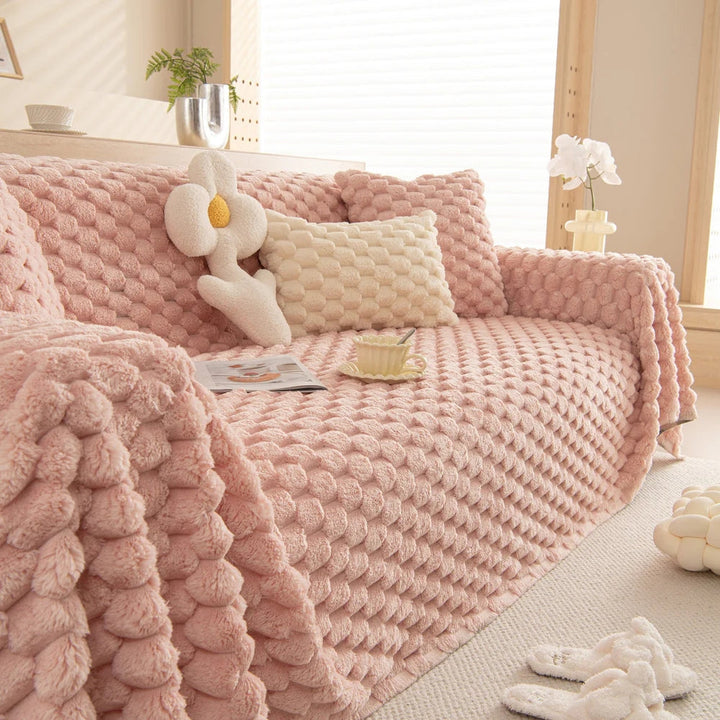 BowLift | Tufted Rabbit Faux Sofa Cover