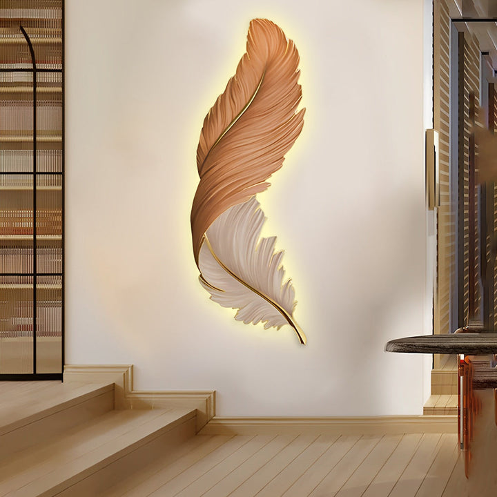BowLift | Modern Wall LED Lighting with Feathers and USB Power