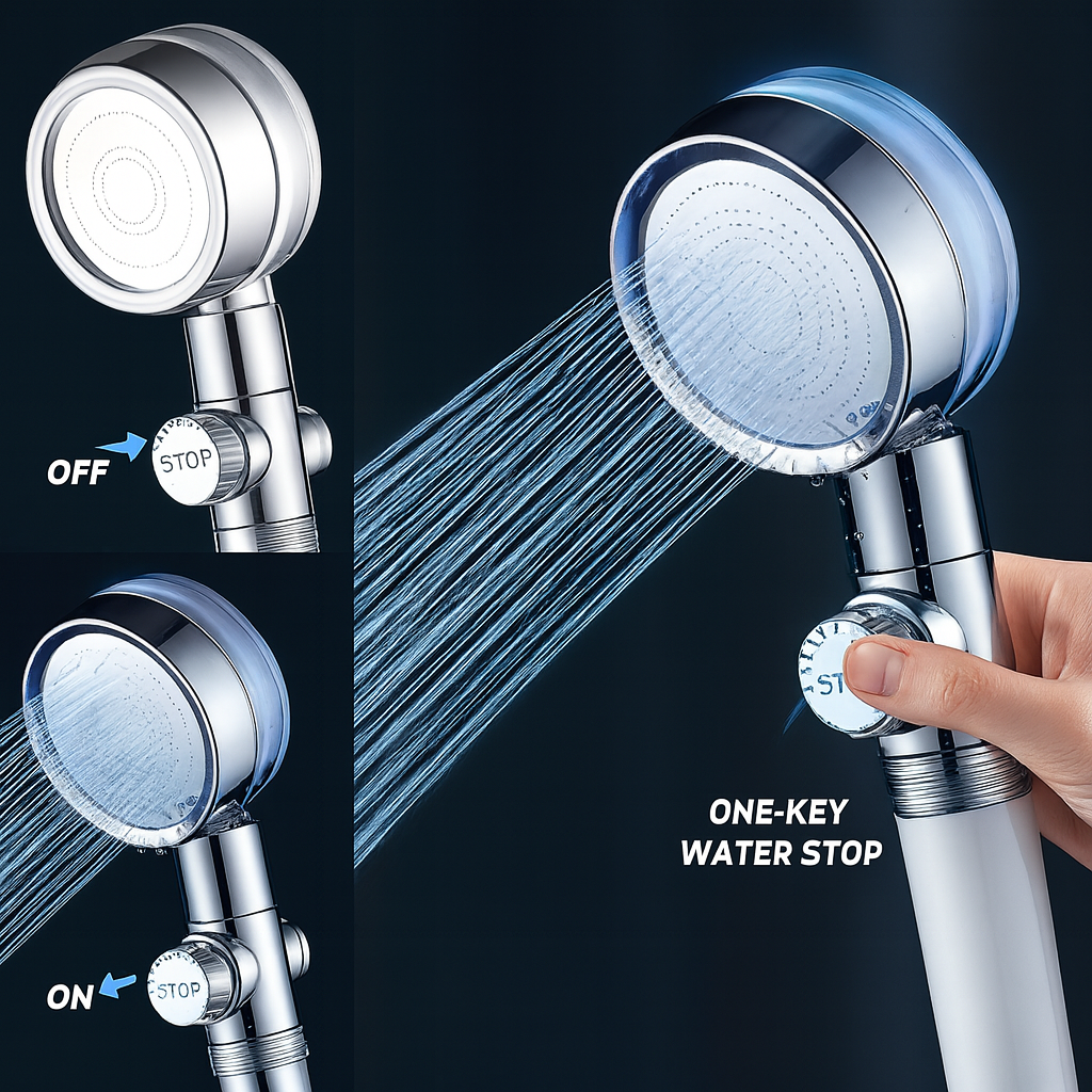 BowLift | Hydro Colorful High-Pressure Rainfall Shower Head