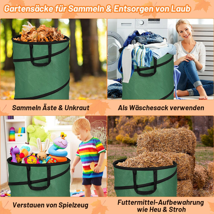 Gartensack Pop Up Garden Waste Bag 170L with Handles | Bowlift