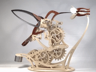 BowLift | 3d Wooden Mechanical Hummingbird