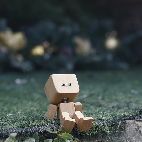 BowLift | Handmade Wooden Sway Figure | Motion Bobble Ornament | Desk & Car Decoration