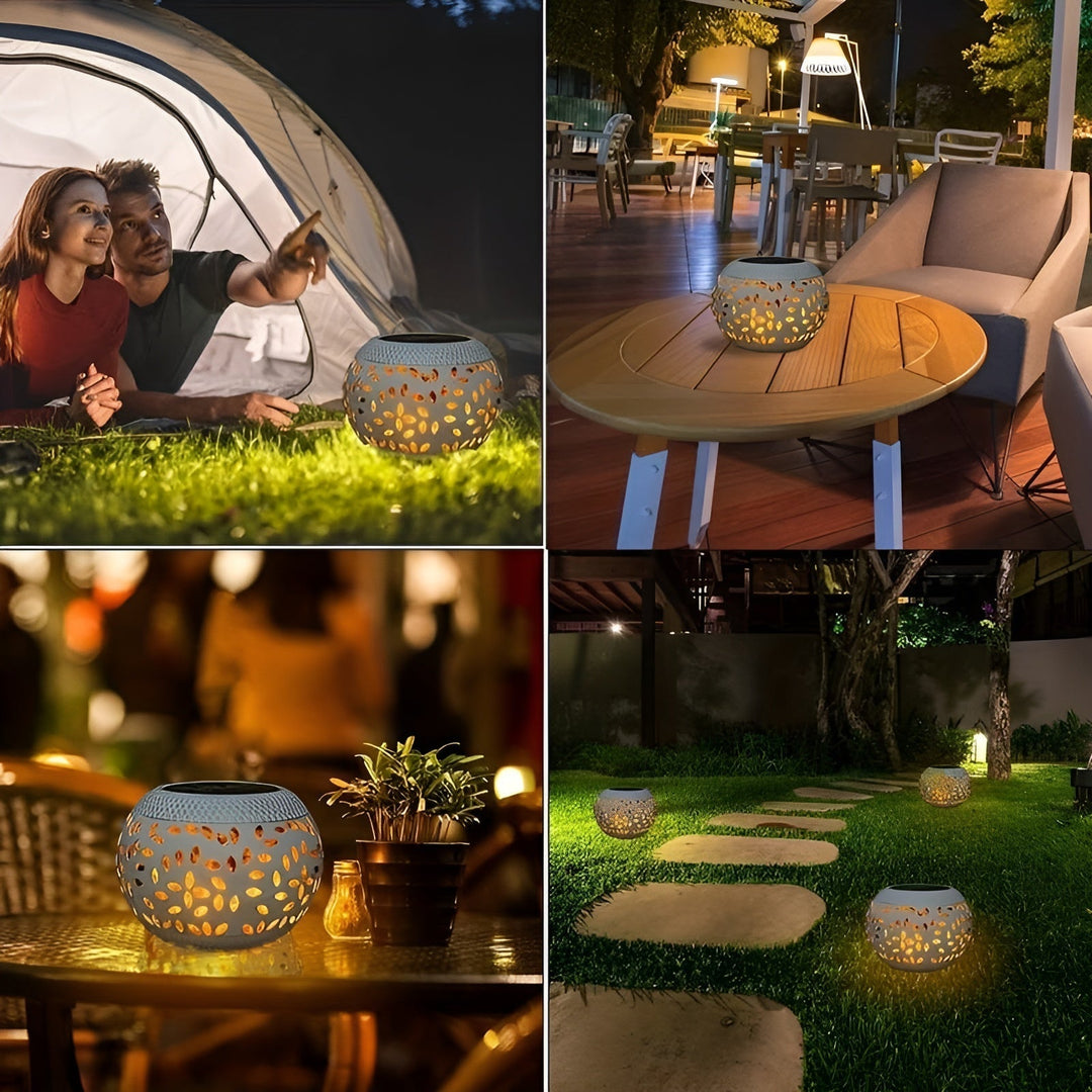 BowLift | Elegant Solar Garden Light with Dots - Atmospheric Outdoor Lighting