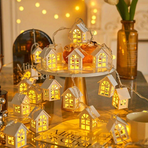 BowLift | LED fairy lights with mini houses - Decorative Christmas lighting for indoor use