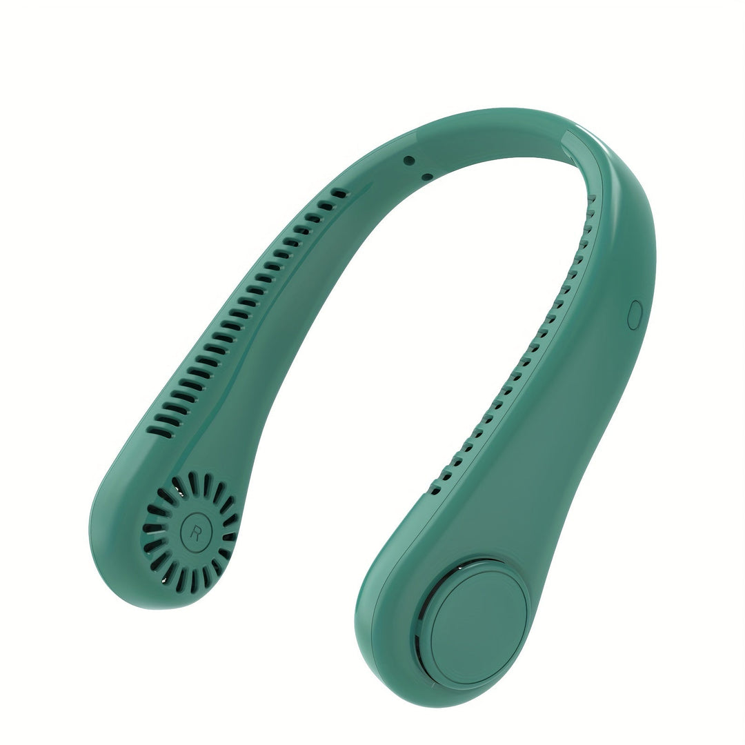 1pc Portable Neck Fan Electric Wireless Fan Rechargeable USB Mini Fan Bladeless Personal Fan Hanging Neck Cooler For Outdoor Sports | Bowlift
